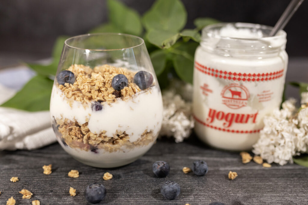 Mistyglen Creamery featuring local milk, yogurt and cheese curds as well as numerous local products from various other local businesses.