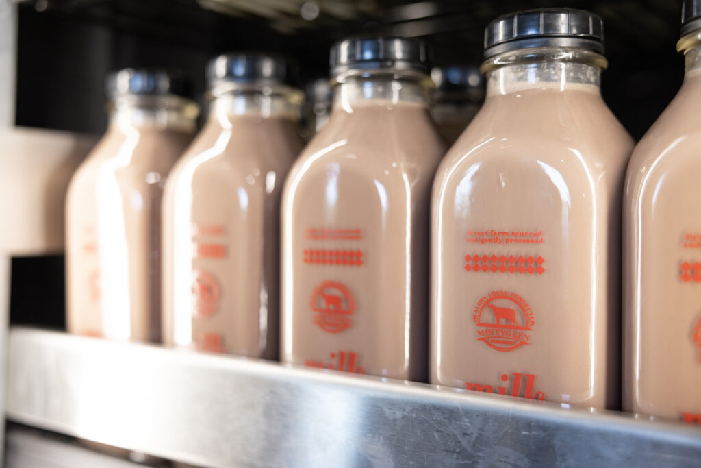 Mistyglen Creamery featuring local milk, yogurt and cheese curds as well as numerous local products from various other local businesses.