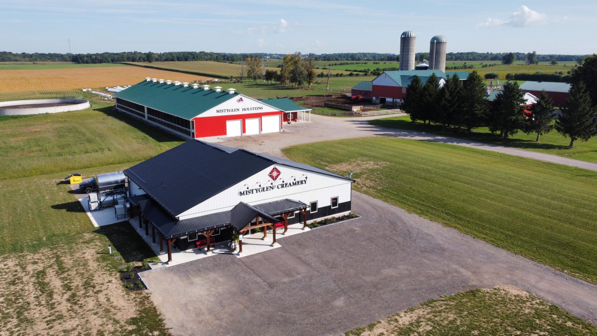 Mistyglen Creamery featuring local milk, yogurt and cheese curds as well as numerous local products from various other local businesses.